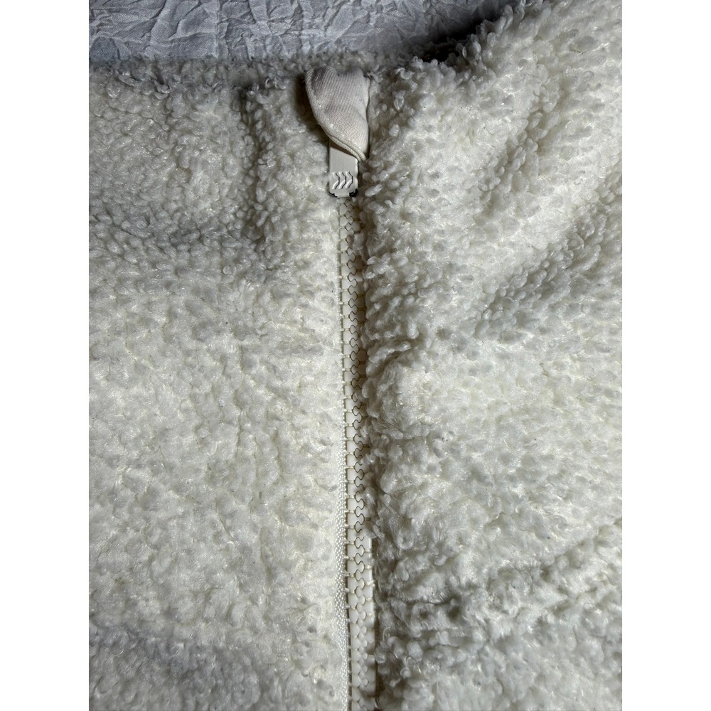 All In Motion Womens Cream Sherpa Fleece Quarter Zip Pullover Sweatshirt Size M